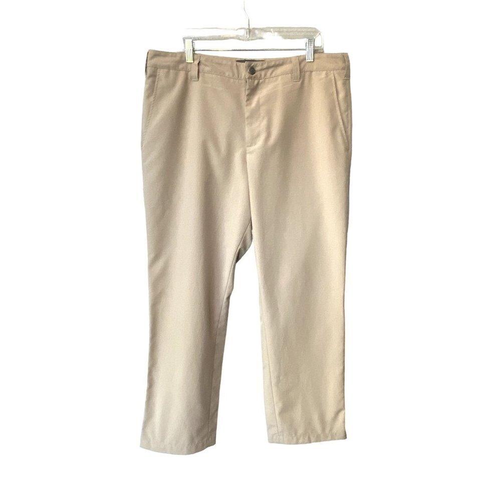 Bluffworks Pants Men‎ 37X30 Tan Khaki Original Straight Performance Tech Slacks